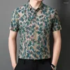 Men's Casual Shirts Vintage 3D Print Easy Care For Men Short Sleeve Silky Icy Summer Quality Comfortable Breathable Fashion Camisas De