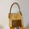 Sacs à bandouliers tisser le sac fourre-tout de grande capacité Boîte à main de paille de plage d'été et sac à main bohème féminin pour femmes voyages