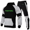 Men's Tracksuits 2024 Festool Tools Men Spring And Autumn Printing Casual Pullover Hoodies Sports Hoodie Pant Comfortable Versatile