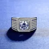 Zhong Nuo 럭셔리 고급 GRA 인증 Moissanite Jewelry Men Moissanite Ring