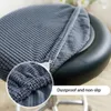 Chair Covers Removable Round Elastic Cover Bar Stool Polar Fleece Slipcover Seat Cushions Protector Solid Housse De Chaise