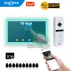 Intercom Jeatone 10inch 1080p WiFi Video Intercom Ev /Tam Dokunmatik Ekran /Tuya Akıllı Kablosuz /Kapı Telefonu RFID, Şifre Kilidi