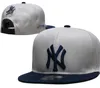 2024 "Yankees" Beyzbol Snapback Sun Caps Champions World Series Erkek Kadın Futbol Şapkaları Snapback Strapback Hip Hop Spor Şapkası Karışımı Sipariş A3