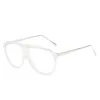 Lunettes de soleil 2024 Unisexe Rays anti-bleu verres d'ordinateur Femmes surdimensionnées One Piece Lens Gaming Eyewear Frame Men Men de lunettes à la tendance