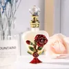 Storage Bottles 5ml Heart Metal Grape Rose Flowers Refillable Perfume Oil Attar Fragrance Bottle Glass Container Gift Home Decor Wedding