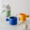 Tasses Saucers Korea Style Ins Mug Ceramics Milk Coffee Cup Porcelain The Office Bureau ICE Eau en gros