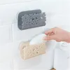 Kök förvaring diskbänk svamp rack dränering hyllan bärbar plasttråd boll arrangör hållare självhäftande väggkrok