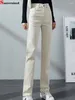 Jeans féminins à taille haute occasionnelle droite coréenne grande taille 6xl pantalon denim basique printemps automne vaqueros femme pantalones de mode