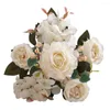 Dekorative Blumen gemütliche Atmosphäre mit künstlichen Pfingstrosen realistische Roserosa Peony Vintage Style Nicht verblüffend für Hochzeit