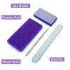 Kits 200 uppsättningar engångsspikverktyg Professional 4 i 1 bortskaffande pedikyrpaket för manikyr nagelsalongtillbehör Grooming Kit Nail Art