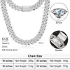 Drop Shipping Hip Hop Jewelry Luxus 20mm Gold plattiert 925 Sterling Silber Miami Cuban Chain ICED CZ Diamond Halskette