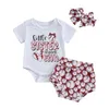Kleidungssets geboren Baby Girl Summer Clotheball Baseball Strampler Outfit Kurzarm Brief T -Shirt BodySuit Bloomer Shorts Set Set