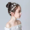 Princess Pearl Wreath Floral Bandband Kid Girls Bridal Bridal Band Tand Mariage Garland Accessoires Hair ACCESSOIRES PEARL HEIRS BANDES BIELLIR 240328