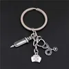 Keychains Citavos 1PC Setinga estetoscópio Caduceus Chave -chave Chavening Doctor Physicians Medical Titlder Keychain Jóias Q240403