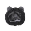 Appareils pour chiens ours en peluche couvercle de la tête de chat Cat Pet Headgear Wear Supplies Hat Kitten Puppy Cosplay Costume chaud d'hiver