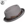 Unisex Wide Brim Hats Bucket FS Roll Pork Pie Mens Grey Jazz Hat Gentlemens Fleece Fedoras Church Panama Gorras Para Hombres Yq240407 Ad