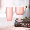 Verres à vin de style européen coucher de soleil rose gobelet en verre givré el fête pour le cadeau de mariage d'un ami