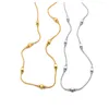 Chaines 316L Collier de petite chaîne en acier inoxydable pour femmes ACCESSOIRES DE BIENDRES DE LA MODE PVD PVD N23091