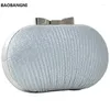 Shoulder Bags Wedding Bridal Beaded Women Evening Bag Chain Handbags Elegant Rhinestones Clutch Egg Shape Day Clutc