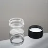 Storage Bottles 50pcs/pack 50ml Plastic Cosmetics Jar Makeup Box With Black Cap Travel Face Cream Bottle Container Refillable Empty