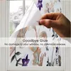 Window Stickers Wefilm Flower Frosted Non Adhesive Decorative Door Film avtagbar statisk klamling av glasvärmekontroll Anti UV