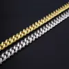 Pass Tester Gra VVS Moisanite Baguette Diamond Miami New Silver Chain Design For Men Collier 16 mm Hiphop Cuban Link Chain