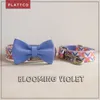 Dog Collars PLATTCO Self-design Handmade Accessory Blooming Violet Fashionable Butterfly Knot Collar And Leash Set 5 Sizes PDC354