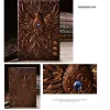 Notebooks A5 Note Book Fashion Vintage Embossed Leather Printing Travel Diary Notebook Journal Office School Supplies Writing Pads Gift