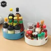 Crochets Boîte de rangement rotatif à 360 ° Plateau de cuisine Snack Board Not Slip Plastic Multifonctional Desktop Cosmetics