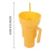 Teaware Set 1000 ml Portable Snack Container Multifunktion Stadium Tumbler Cup Leak-Proof med halmhandtag för bioresor för biograf