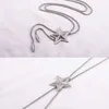 Bolo banden Blingbling Star Bolo Tie hanger lariat ketting sleutelbeen kettinggeschenken voor meisjes 240407