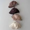Skąpy brzegowe czapki 2017 Spring solid miękki regulowany baseballowy kapelusz baseballowy dziecięce daszek słoneczny szczytowe składanie kasety Q240403