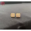 Projektant biżuterii Hip Hop Luksusowy prawdziwy 10K Solid Scred Back Out Out Vvs Moissanite Gold Studs For Men