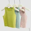 Yoga Outfits Lu Ebb Top With Chest Cushion Breathable And Quick Drying Running Sports Fitness Vest Drop Delivery Outdoors Athletic Out Dh1H6