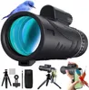 80x100 HD High Powered Monocular Telescope with Smartphone Adapter and Tripod,Monoculars for Adults,Clear View,Monocular for Bird Watching