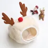 Vêtements pour chiens Noël chapeau de compagnie mignon fourreaux serviette salive pour chats habillés