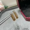 Световые роскошные серьги дизайнерская карта V-Gold Rose Gold