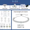 Dropshipping Jewelry Supplier 조정 가능한 2mm 3mm Moissanite Tennis 팔찌 925 Sterling Silver Women Gift Fine