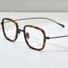 Óculos de sol Frames fonex acetato de titânio copos moldura homens retro quadrado prescrição Óculos de óculos de miopia masculinos óculos ópticos óculos