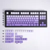 Tillbehör färgämne sublimering lila gradientkeycaps överst/sido graverat PBT -material 125 nycklar Cherry Profile för mekaniska tangentbordskeycaps