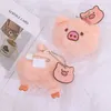 Keychains Bedanyards fofos de porco rosa Keychain Kawaii Broche Bolsa Bolsa Acessórios para Crianças Doll Keyring Girl Girl Q240403