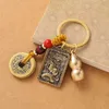 Keychains Lanyards Zodiac Signbras de nouveau porte-clés Bouddha Keychain Chain de clé Zoological Car pendentif Jewelry Scenic Spot Vente Q240403