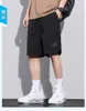 Casual shorts for Men Summer Ice Silk dunne gesneden bijgesneden broek breed en veelzijdige losse rechte tube werkkleding