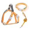 Dog Collars Pet Products Outdoor Walking Traction Rope Chest Back Collar Three Piece Set