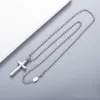 Chrome hoogwaardige sieraden ketting Punk Classic Cross Pendant ketting Hip Hop Niche Design retro persoonlijkheid modeontwerper sieraden cadeau er