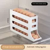 Kitchen Storage Three Layer Egg Device For Freshness Preservation Large Capacity Refrigerator Specific Tray Rolling Food Box