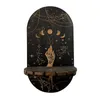 Decorative Plates Shelves Crystal Display Stand Bohemian Hand Witch Wooden Hanging Base Floating Wall