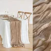 Decoratieve bloemen bruiloftspannen Tafelkleed gerimpelde stoffen tafel vlag Fabric Decoratie Boheems dineren