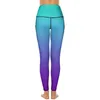 Kvinnors leggings gradient sexig vätska minimalistisk livlig hög midja yoga byxor mode stretch leggins kvinnlig anpassad gym