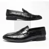 Casual skor sipriks män original fullkorn läder anständiga mäns affärs penny loafer brun svart bröllop slip på fritiden